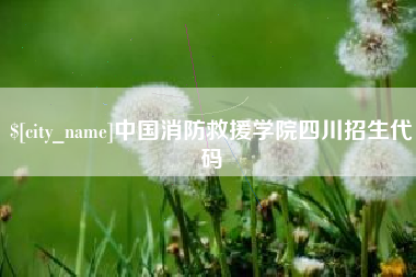 安陆中国消防救援学院四川招生代码