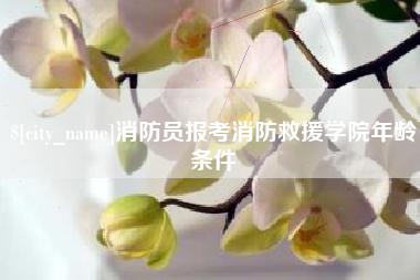 安陆消防员报考消防救援学院年龄条件