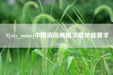 安陆中国消防救援学院体能要求
