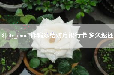 安陆诈骗冻结对方银行卡,多久返还