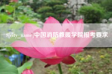 安陆中国消防救援学院报考要求