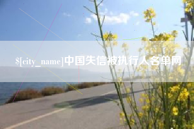安陆中国失信被执行人名单网