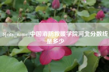 安陆中国消防救援学院河北分数线是多少