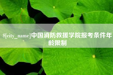 安陆中国消防救援学院报考条件年龄限制