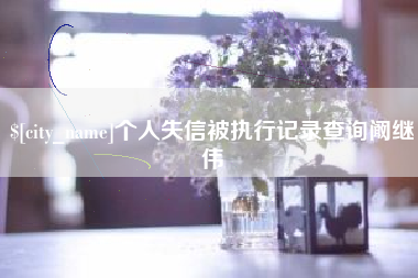 安陆个人失信被执行记录查询阚继伟
