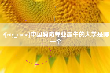 安陆中国消防专业最牛的大学是哪一个