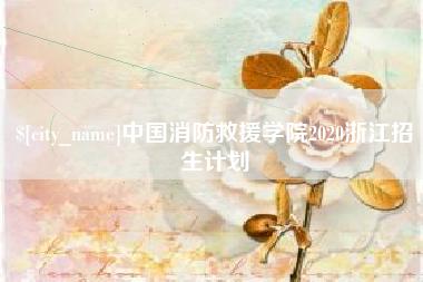 安陆中国消防救援学院2020浙江招生计划