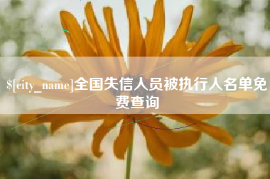 安陆全国失信人员被执行人名单免费查询