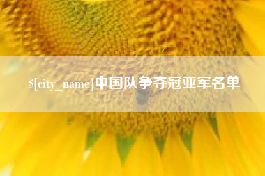 安陆中国队争夺冠亚军名单