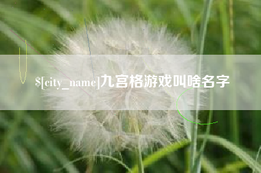 安陆九宫格游戏叫啥名字
