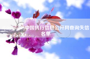 安陆中国执行信息公开网查询失信名单