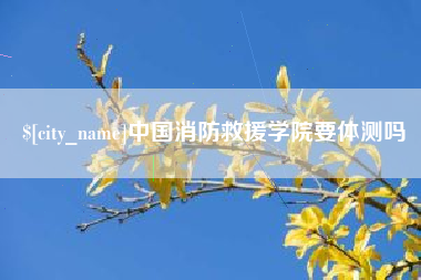 安陆中国消防救援学院要体测吗