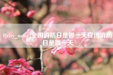 安陆全国消防日是哪一天宣传消防日是哪一天