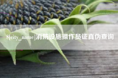 安陆消防设施操作员证真伪查询