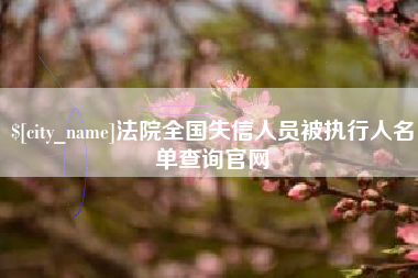 安陆法院全国失信人员被执行人名单查询官网