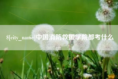 安陆中国消防救援学院都考什么