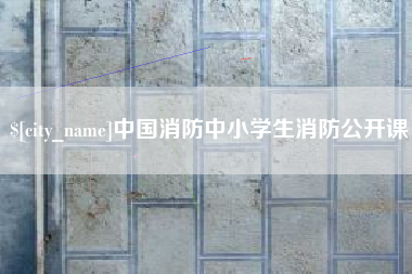 安陆中国消防中小学生消防公开课