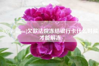 安陆欠款法院冻结银行卡什么时候才能解冻