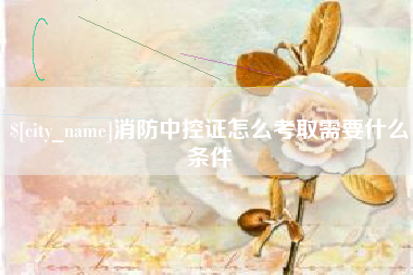 安陆消防中控证怎么考取需要什么条件