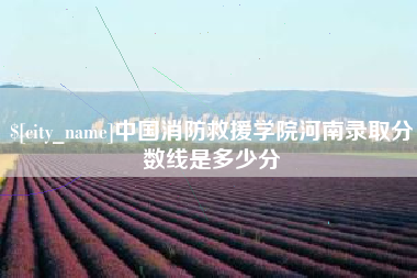 安陆中国消防救援学院河南录取分数线是多少分