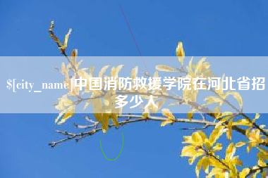 安陆中国消防救援学院在河北省招多少人