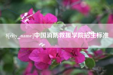 安陆中国消防救援学院招生标准