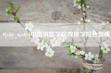 安陆中国消防学院救援学院分数线