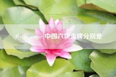 安陆中国六块金牌分别是